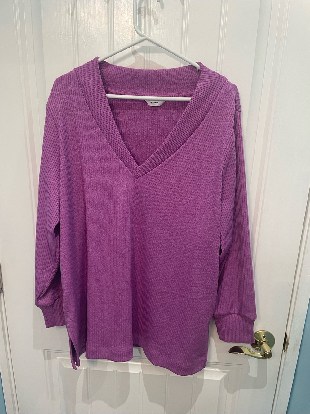 Penningtons V-Neck Sweater in Lavender